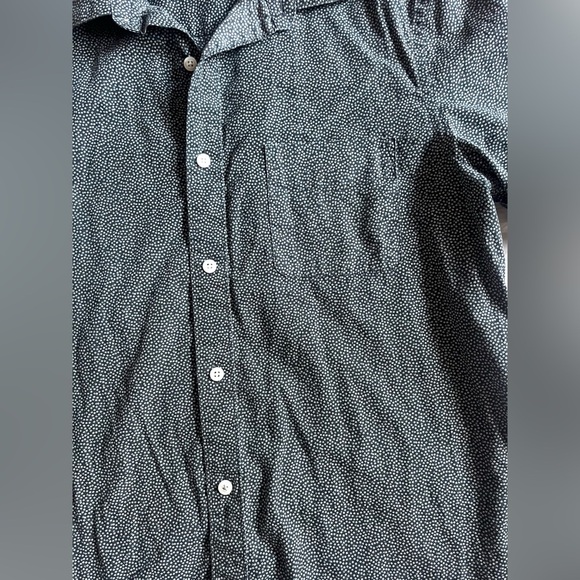 Perry Ellis Men's Blue Gray Patterned Button Up Shirt Size Large Slim Fit - Picture 2 of 12